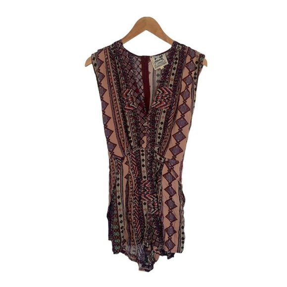 Jaase Sleeveless Romper Size Extra‎ Small XS Multicolour Bohemian Flowy Shorts - Picture 10 of 10